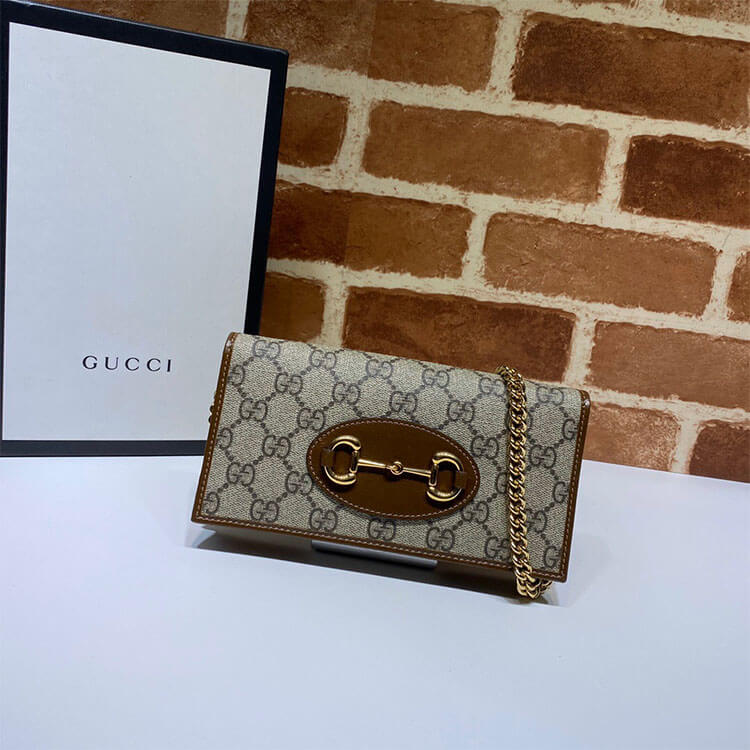 14651-7 Gucci Horsebit 1955 Wallet With Chain