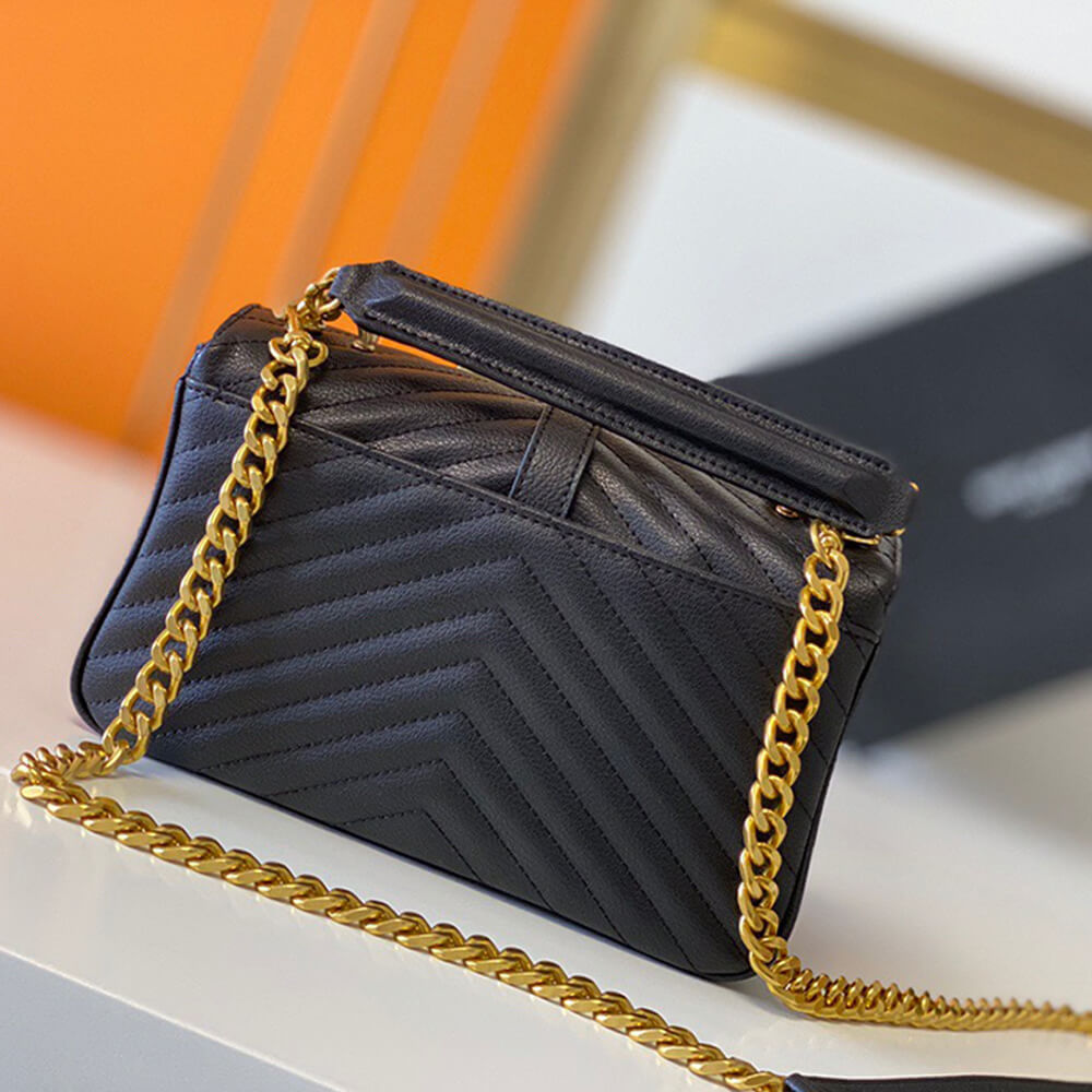 14975-4 Saint Laurent College quilted-leather satchel bag