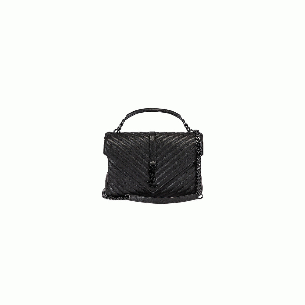 Saint Laurent College quilted-leather satchel bag