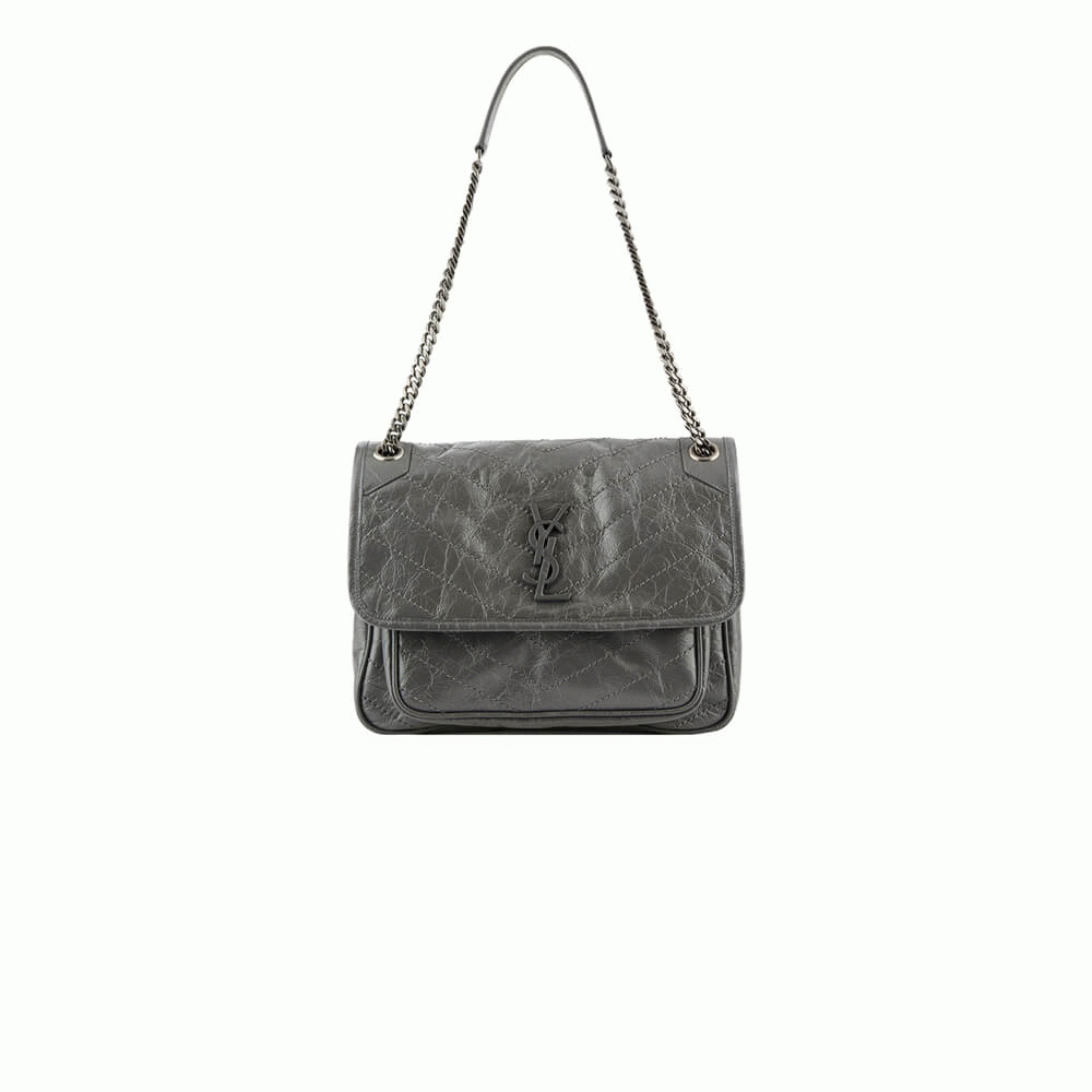 SAINT LAURENT NIKI MEDIUM IN CRINKLED VINTAGE LEATHER
