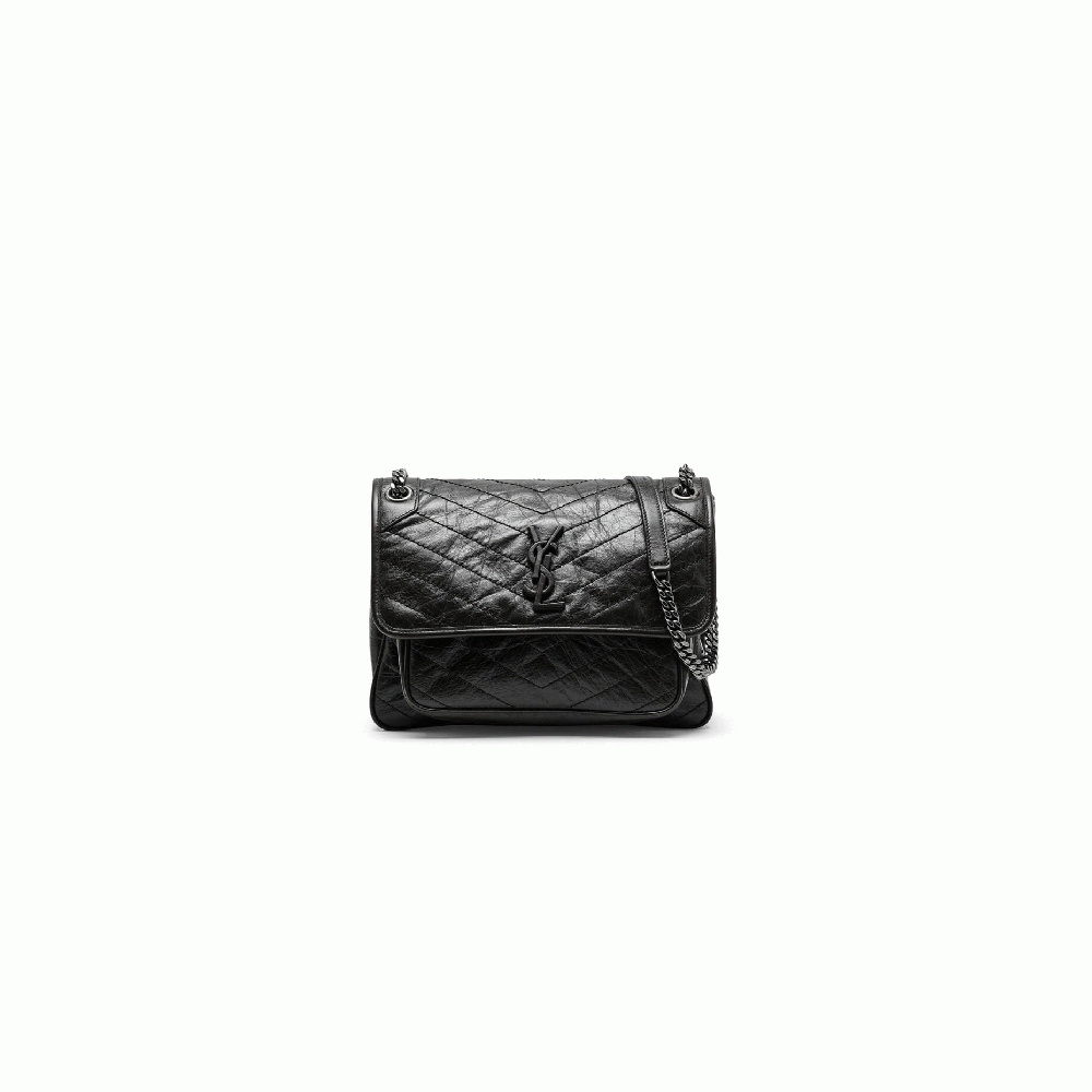 SAINT LAURENT NIKI MEDIUM IN CRINKLED VINTAGE LEATHER
