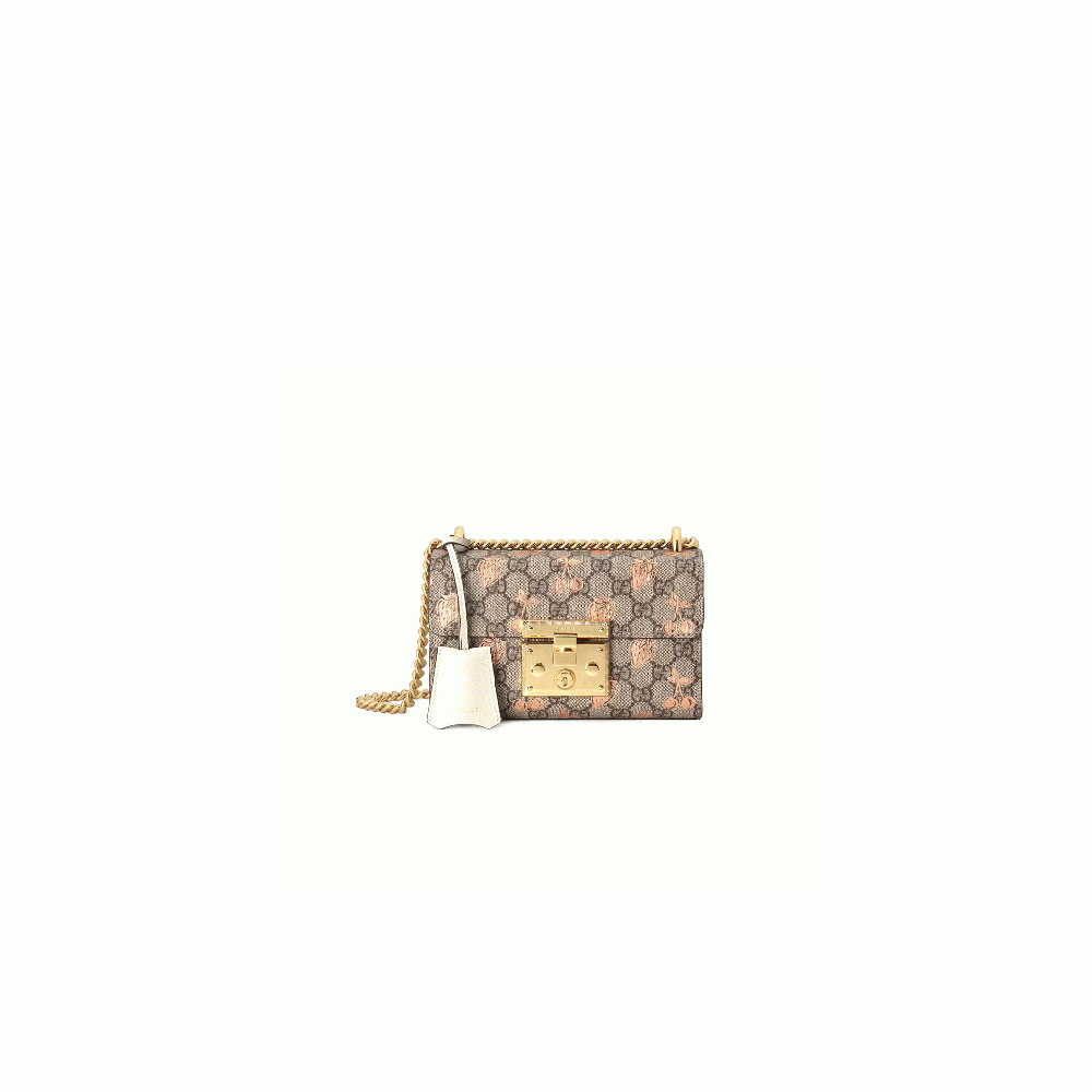 Padlock small berry shoulder bag