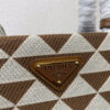 Large Prada Symbole jacquard fabric handbag