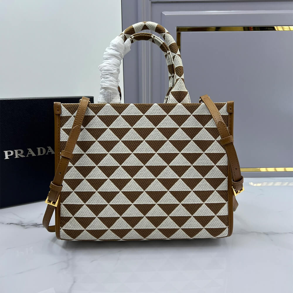 15480-4 Small Prada Symbole jacquard fabric handbag