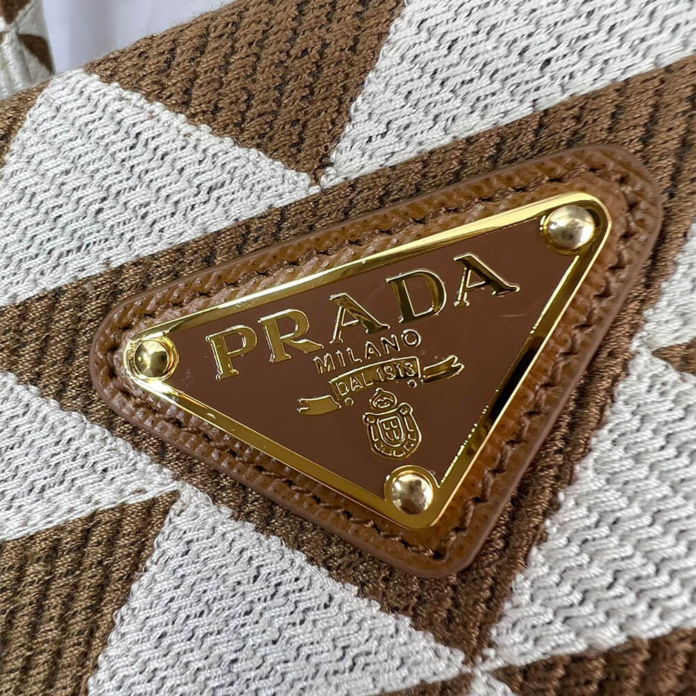 15480-6 Small Prada Symbole jacquard fabric handbag