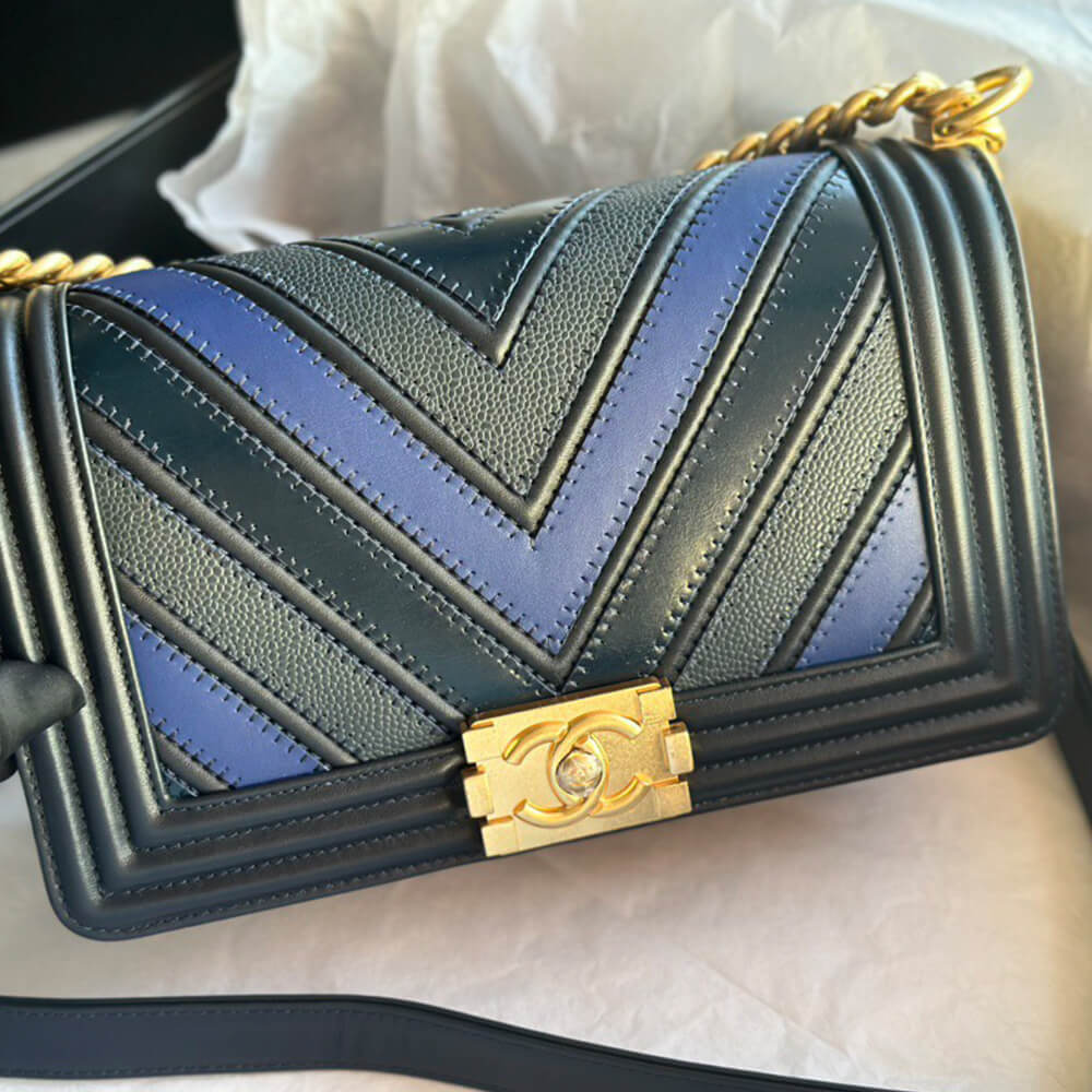 Chevron Boy Chanel Handbag