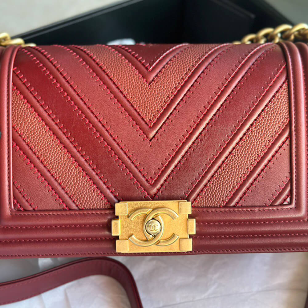 Chevron Boy Chanel Handbag