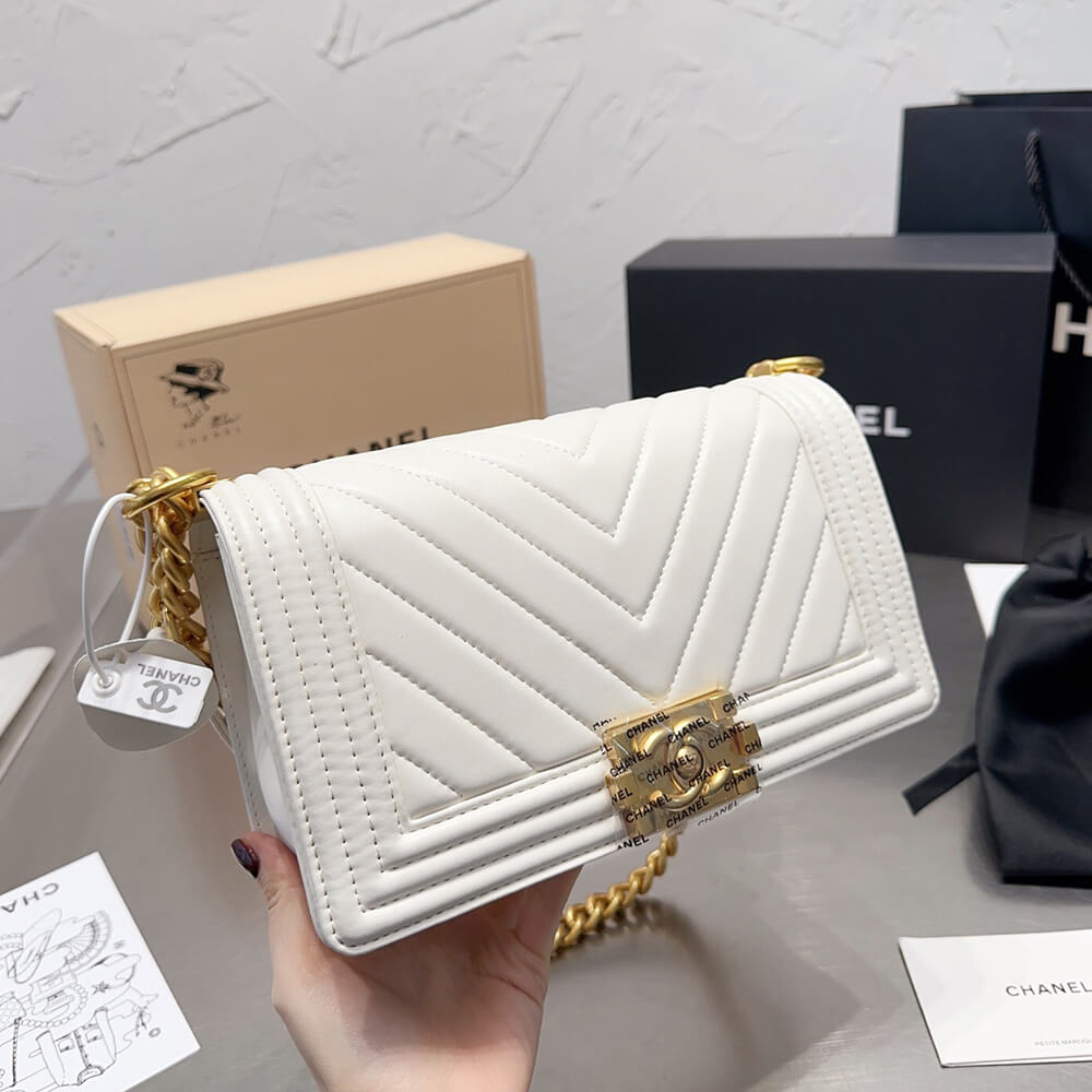 Chevron Boy Chanel Handbag