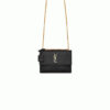 SUNSET MEDIUM CHAIN BAG IN CROCODILE-EMBOSSED SHINY LEATHER