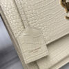 SUNSET MEDIUM CHAIN BAG IN CROCODILE-EMBOSSED SHINY LEATHER