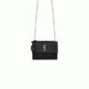 SUNSET MEDIUM CHAIN BAG IN CROCODILE-EMBOSSED SHINY LEATHER