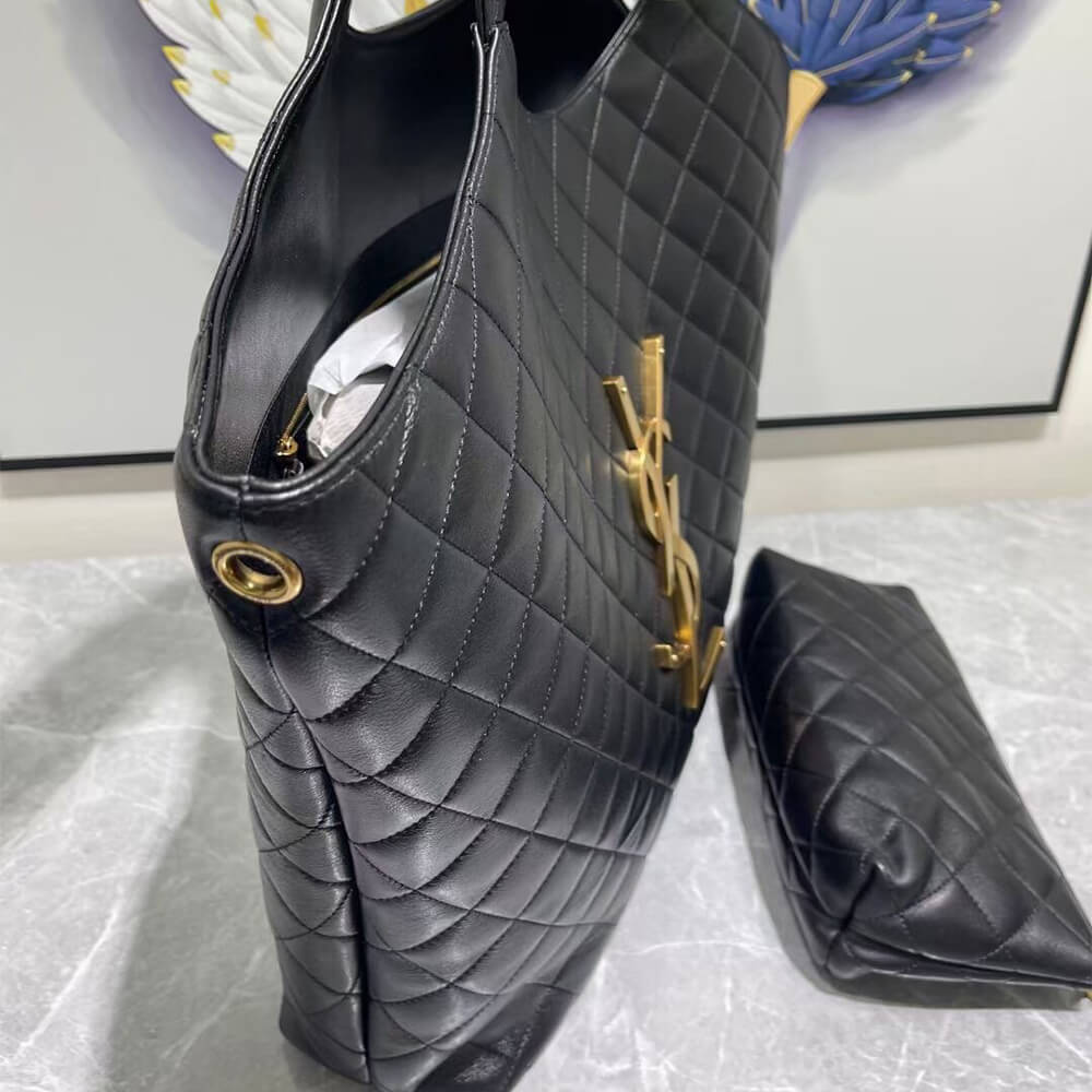 YSL ICARE MAXI SHOPPING BAG IN QUILTED LAMBSKIN