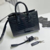YSL SAC DE JOUR NANO IN EMBOSSED CROCODILE SHINY LEATHER