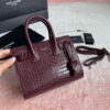 YSL SAC DE JOUR NANO IN EMBOSSED CROCODILE SHINY LEATHER