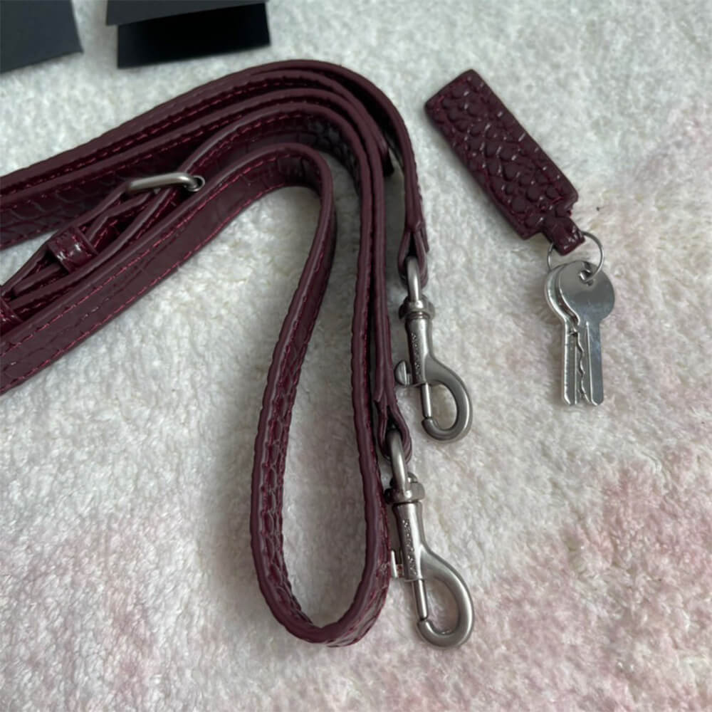 YSL SAC DE JOUR NANO IN EMBOSSED CROCODILE SHINY LEATHER