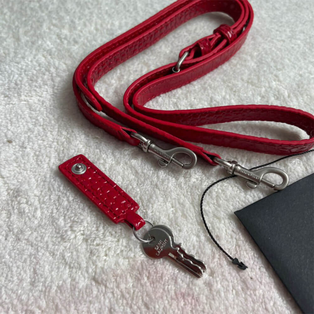 YSL SAC DE JOUR NANO IN EMBOSSED CROCODILE SHINY LEATHER