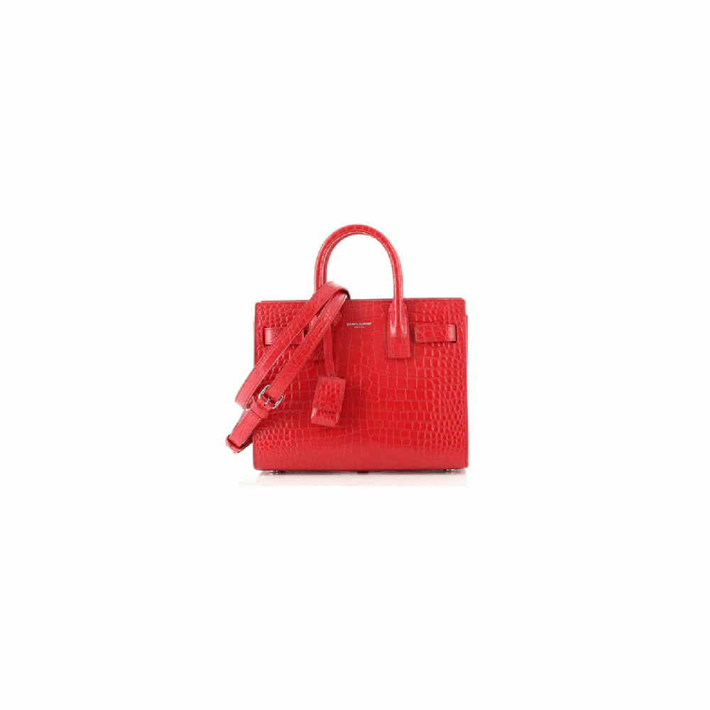 YSL SAC DE JOUR BABY IN CROCODILE-EMBOSSED