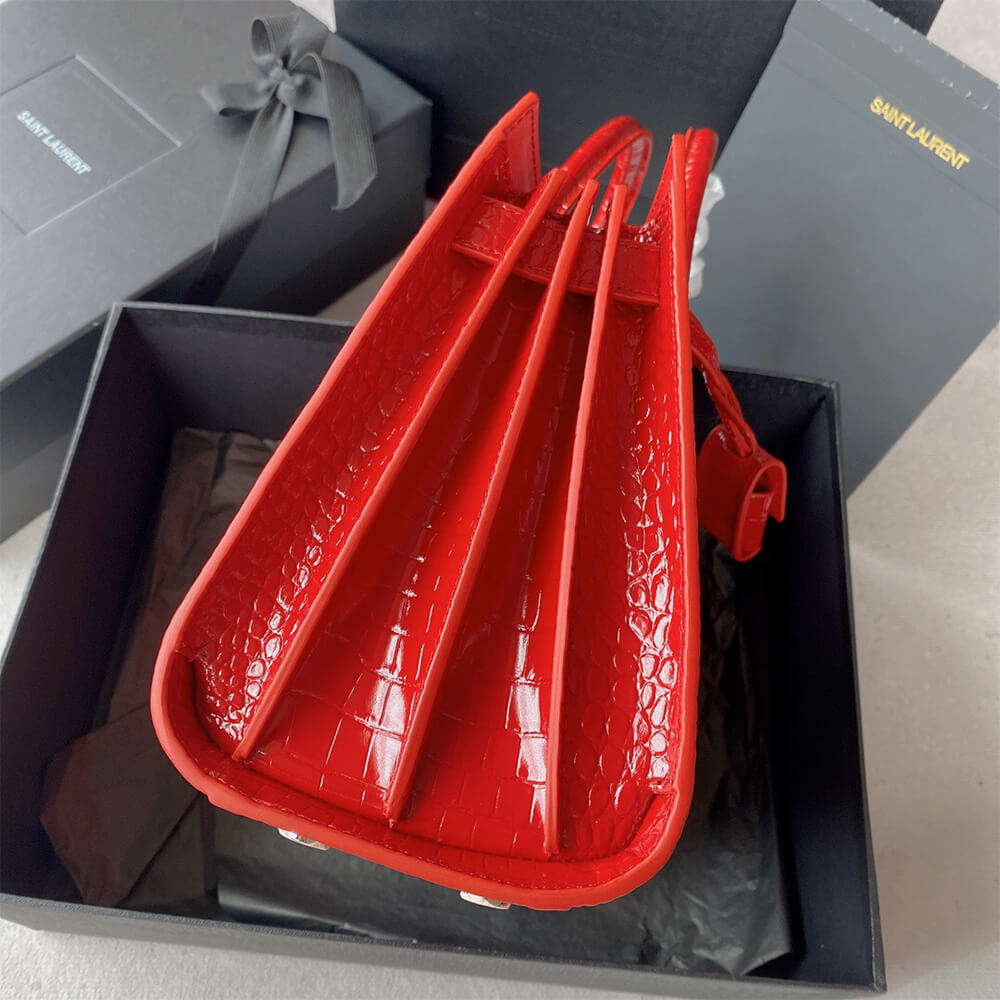 15574-5 YSL SAC DE JOUR BABY IN CROCODILE-EMBOSSED