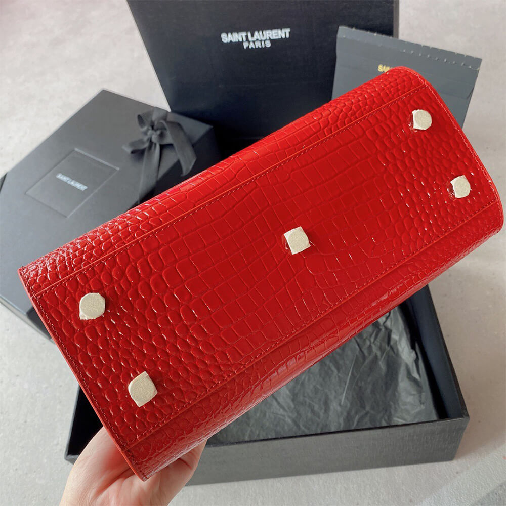 15574-6 YSL SAC DE JOUR BABY IN CROCODILE-EMBOSSED