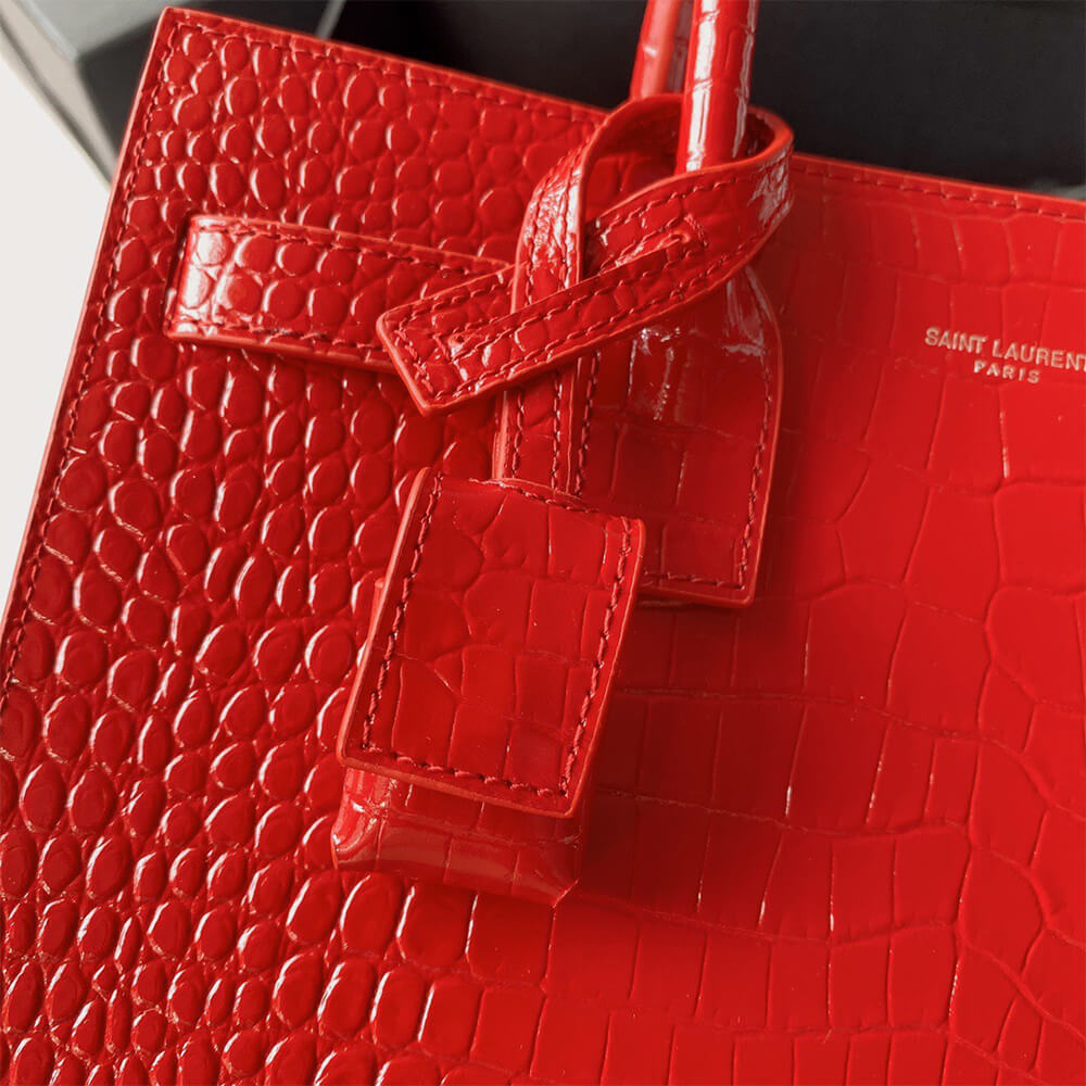 15574-7 YSL SAC DE JOUR BABY IN CROCODILE-EMBOSSED