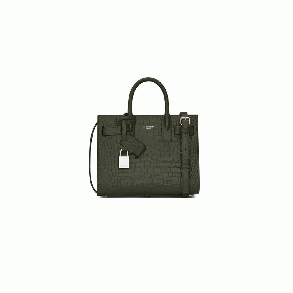 YSL SAC DE JOUR BABY IN CROCODILE-EMBOSSED