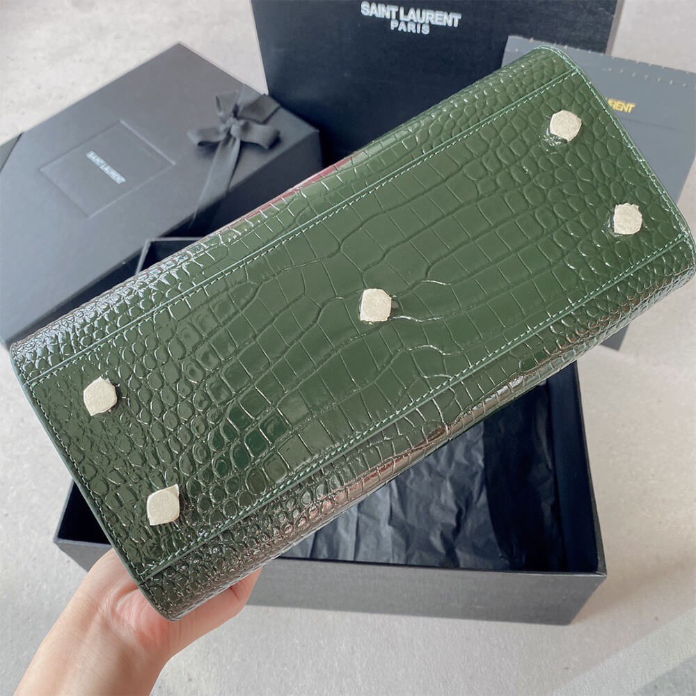 15575-6 YSL SAC DE JOUR BABY IN CROCODILE-EMBOSSED