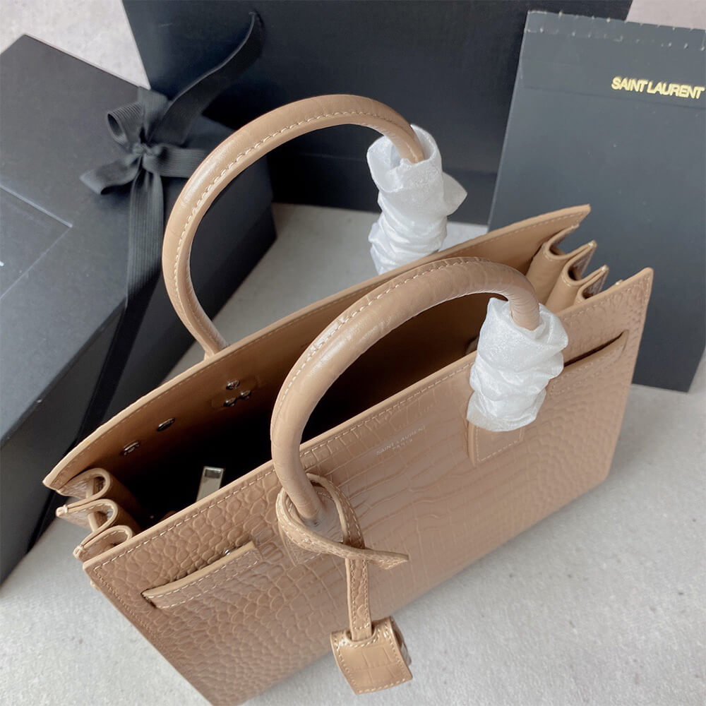 15576-4 YSL SAC DE JOUR BABY IN CROCODILE-EMBOSSED