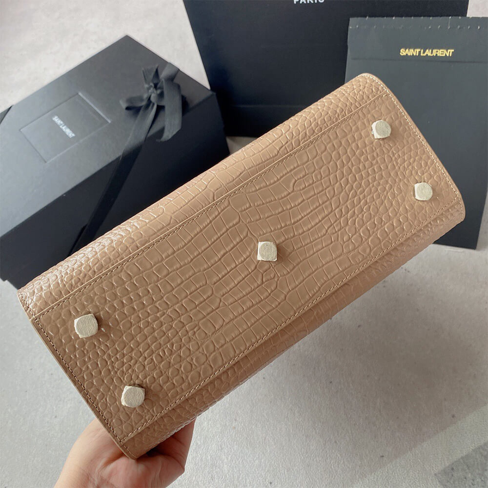 15576-6 YSL SAC DE JOUR BABY IN CROCODILE-EMBOSSED