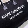 RIVE GAUCHE TOTE BAG IN LINEN AND LEATHER