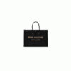 RIVE GAUCHE LARGE TOTE BAG IN EMBROIDERED RAFFIA AND LEATHER