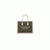 RIVE GAUCHE SMALL TOTE BAG IN LINEN AND LEATHER