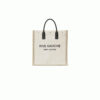 RIVE GAUCHE N/S SHOPPING BAG IN LINEN AND COTTON
