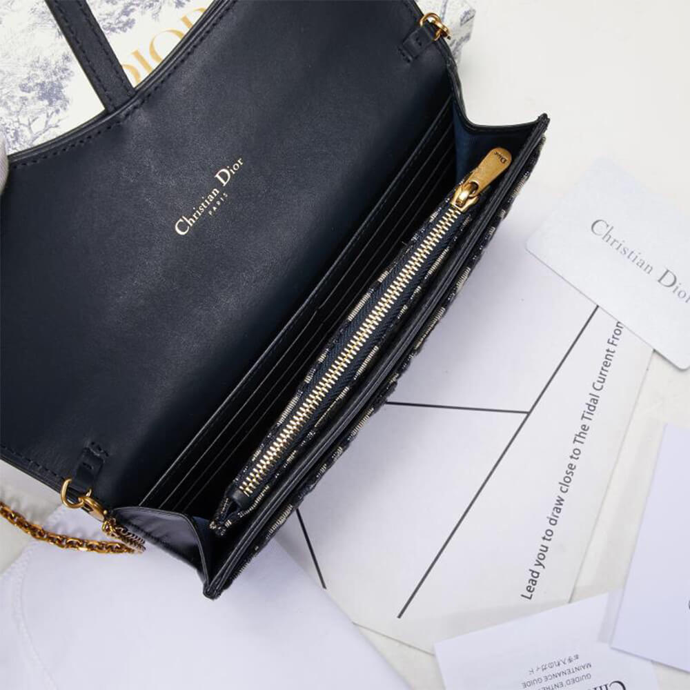 Dior LONG SADDLE WALLET WITH CHAIN