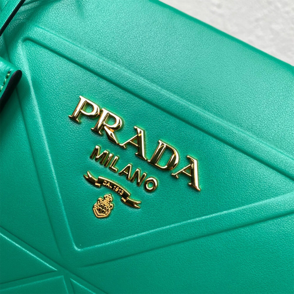 Small leather Prada Symbole bag with topstitching