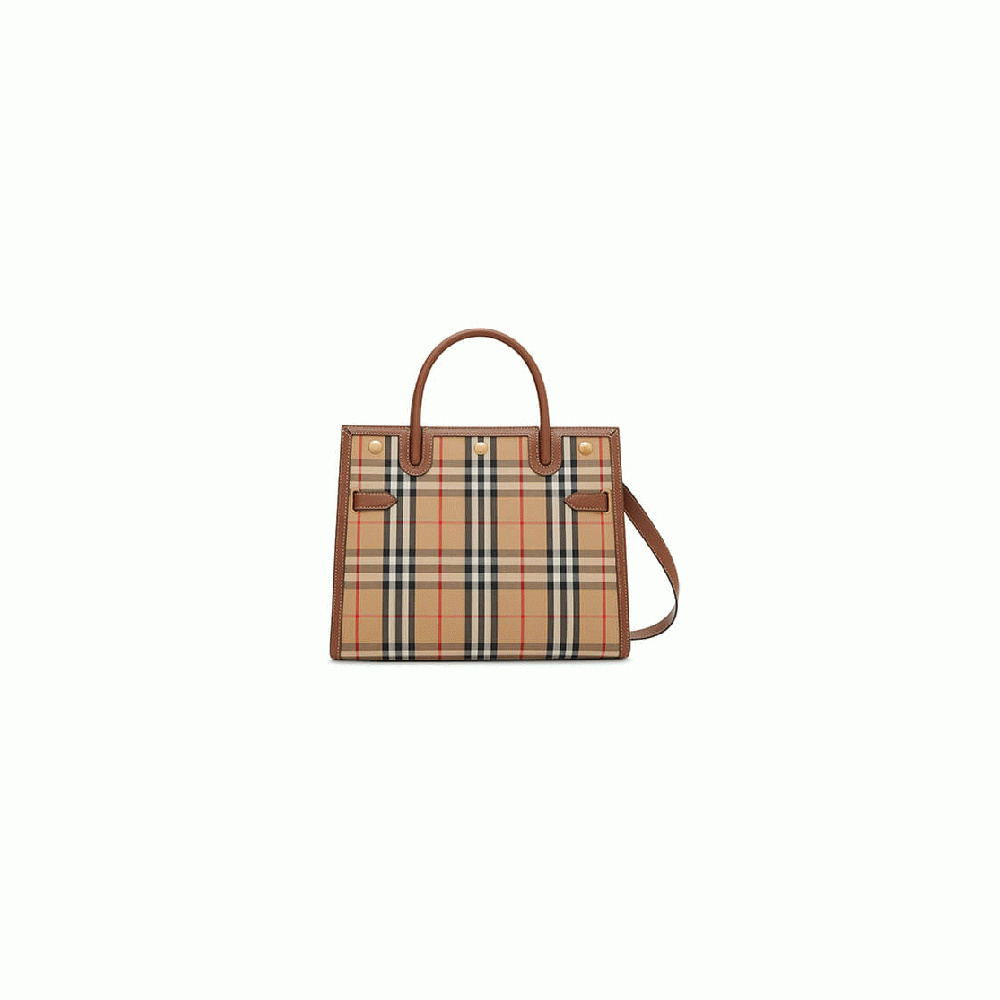 Small Vintage Check Two Handle Title Bag