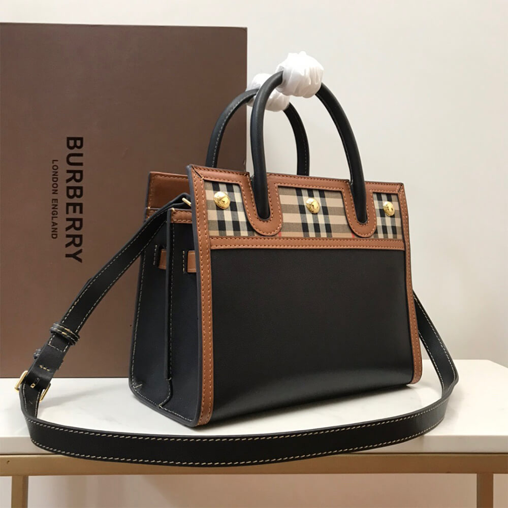 Mini Vintage Check Two Handle Title Bag