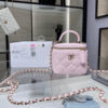 CHANEL Quilted Pearl Crush Mini Vanity Case With Top Handle