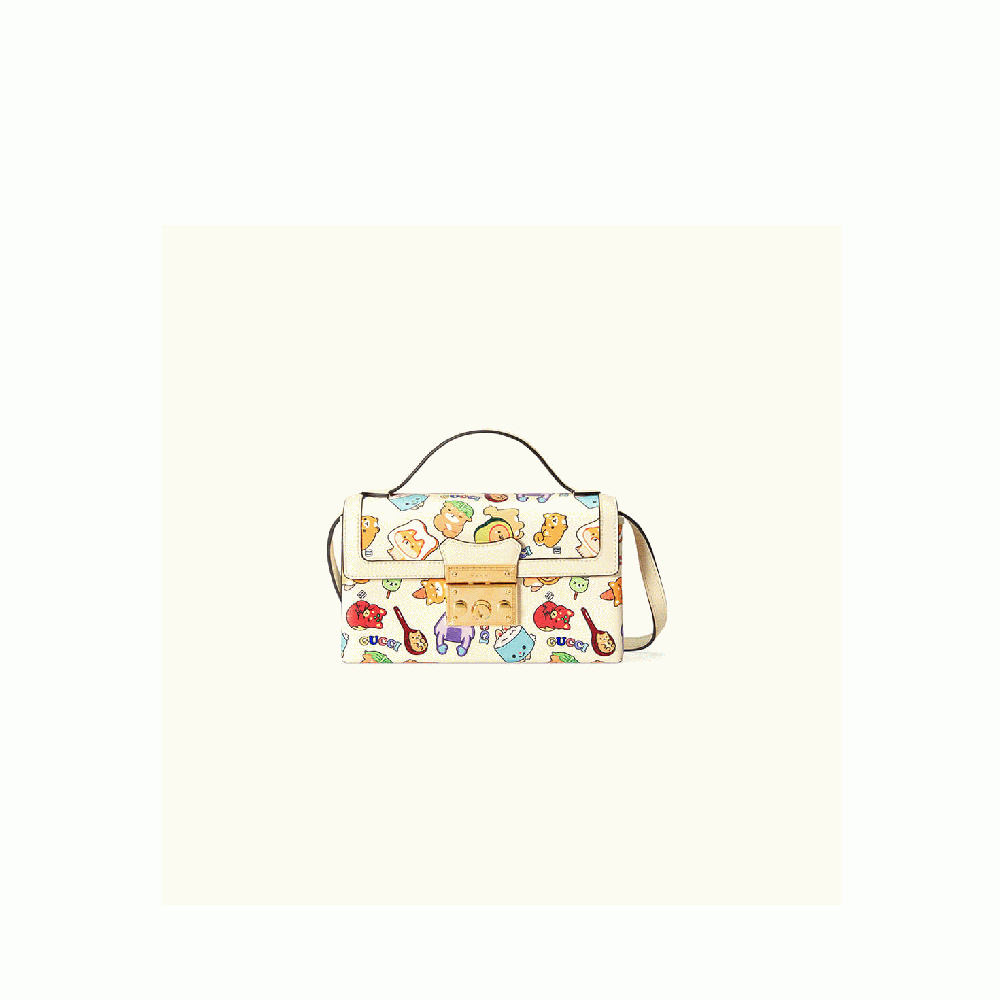 PADLOCK GUCCI ANIMAL PRINT MINI BAG