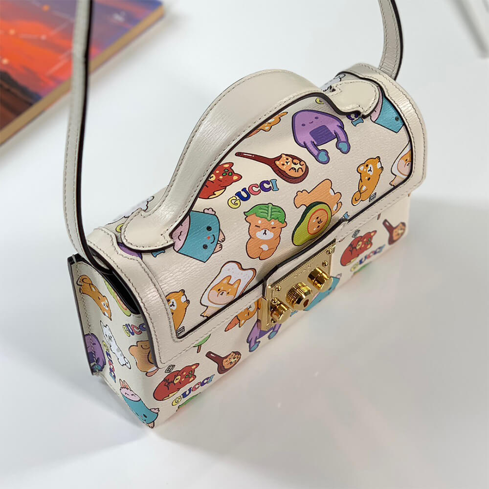 PADLOCK GUCCI ANIMAL PRINT MINI BAG