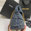 YSL PUFFER SMALL IN SUEDE AND DENIM