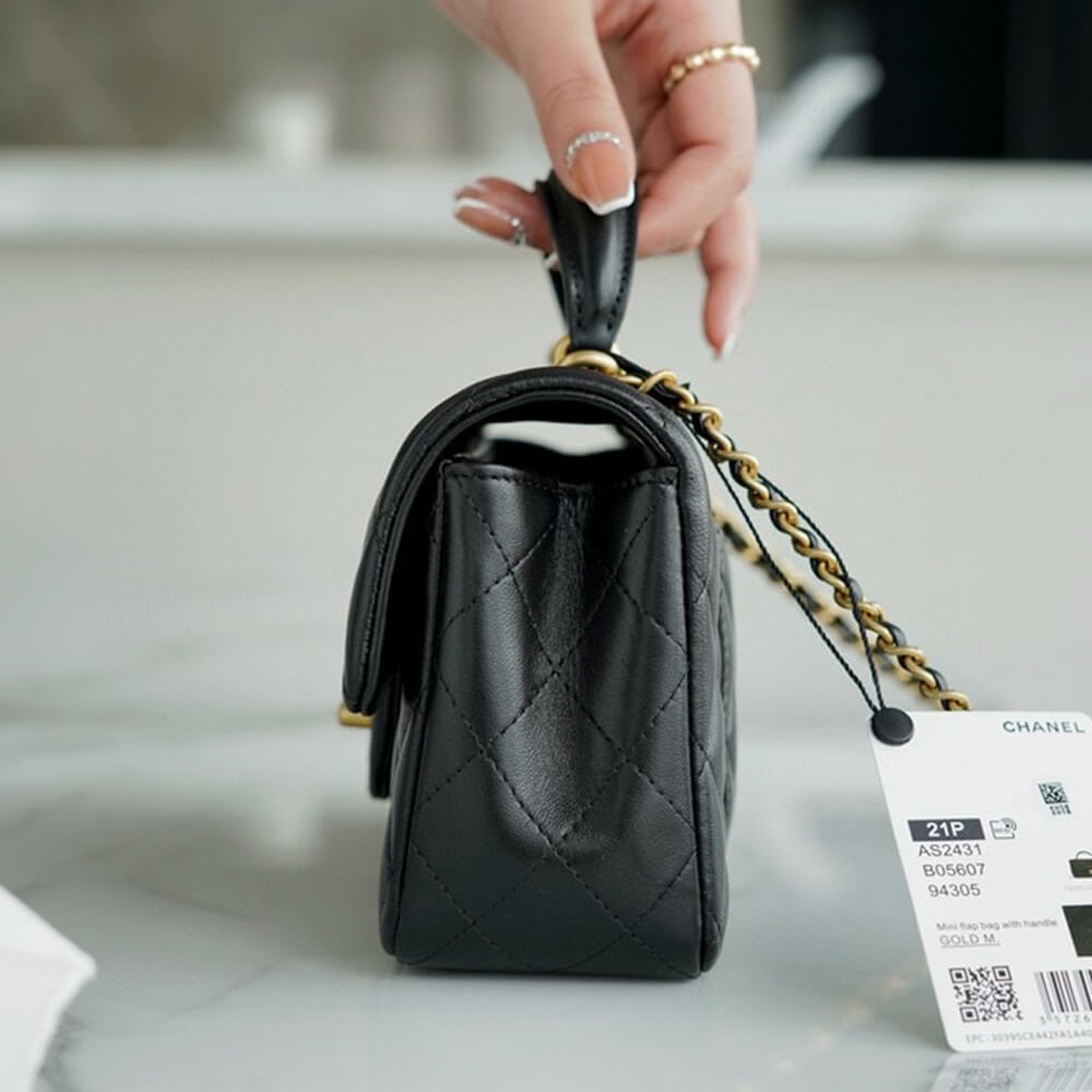 Chanel Mini Flap with Top Handle(HIGH-END GRADE)