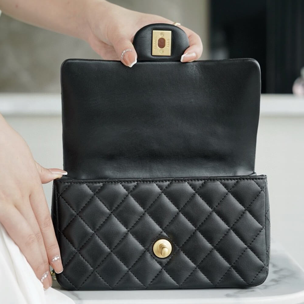 Chanel Mini Flap with Top Handle(HIGH-END GRADE)