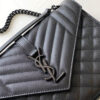 YSL ENVELOPE MEDIUM IN QUILTED GRAIN DE POUDRE EMBOSSED LEATHER(HIGH-END GRADE)