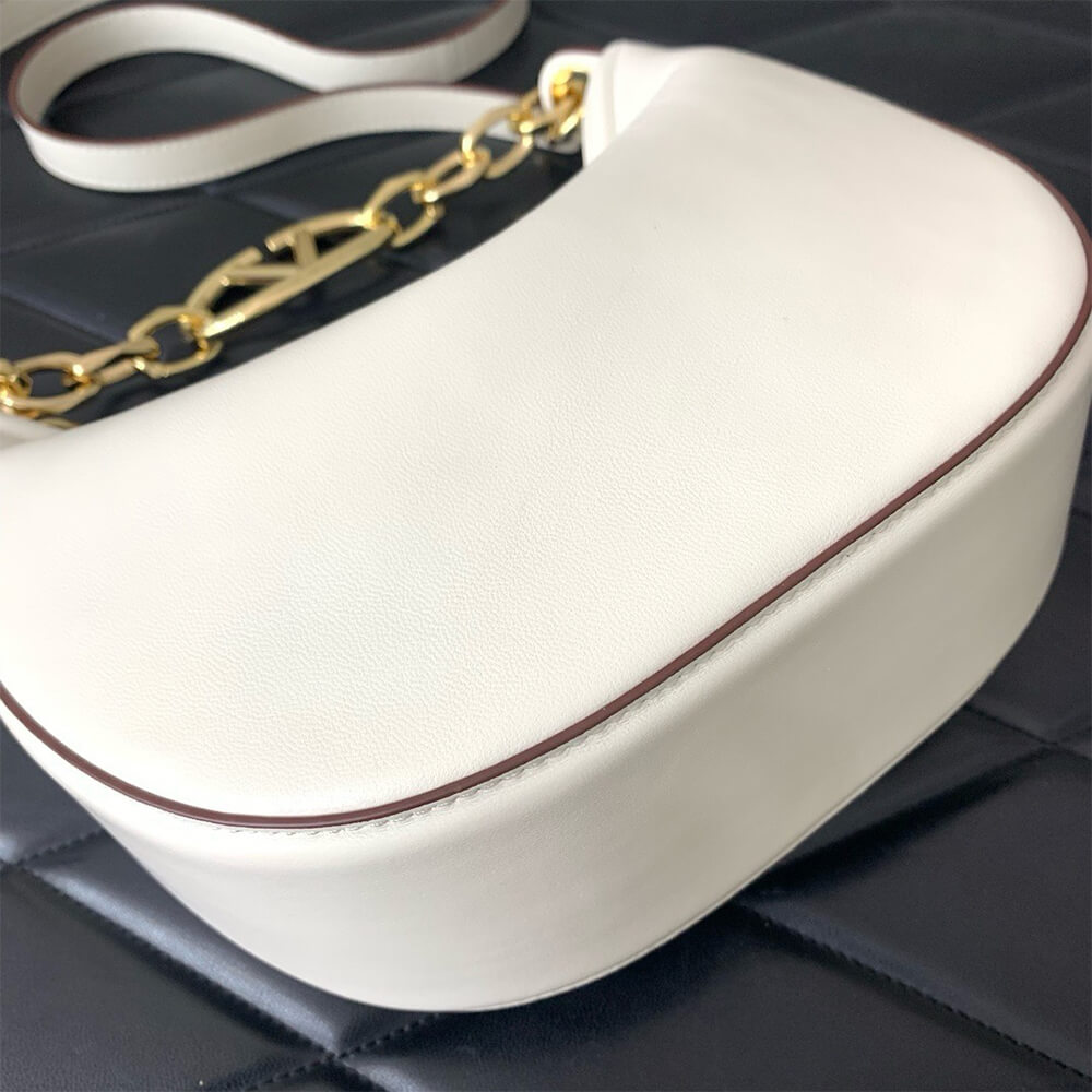 VLOGO MOON MINI HOBO BAG IN NAPPA LEATHER WITH CHAIN