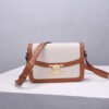 CELINE CLASSIQUE TRIOMPHE BAG IN TRIOMPHE CANVAS AND CALFSKIN