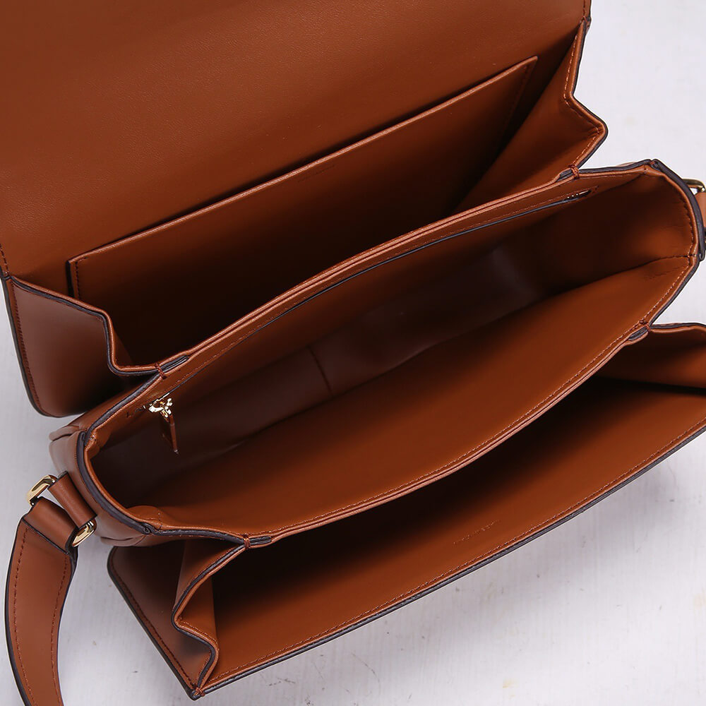 CELINE CLASSIQUE TRIOMPHE BAG IN TRIOMPHE CANVAS AND CALFSKIN