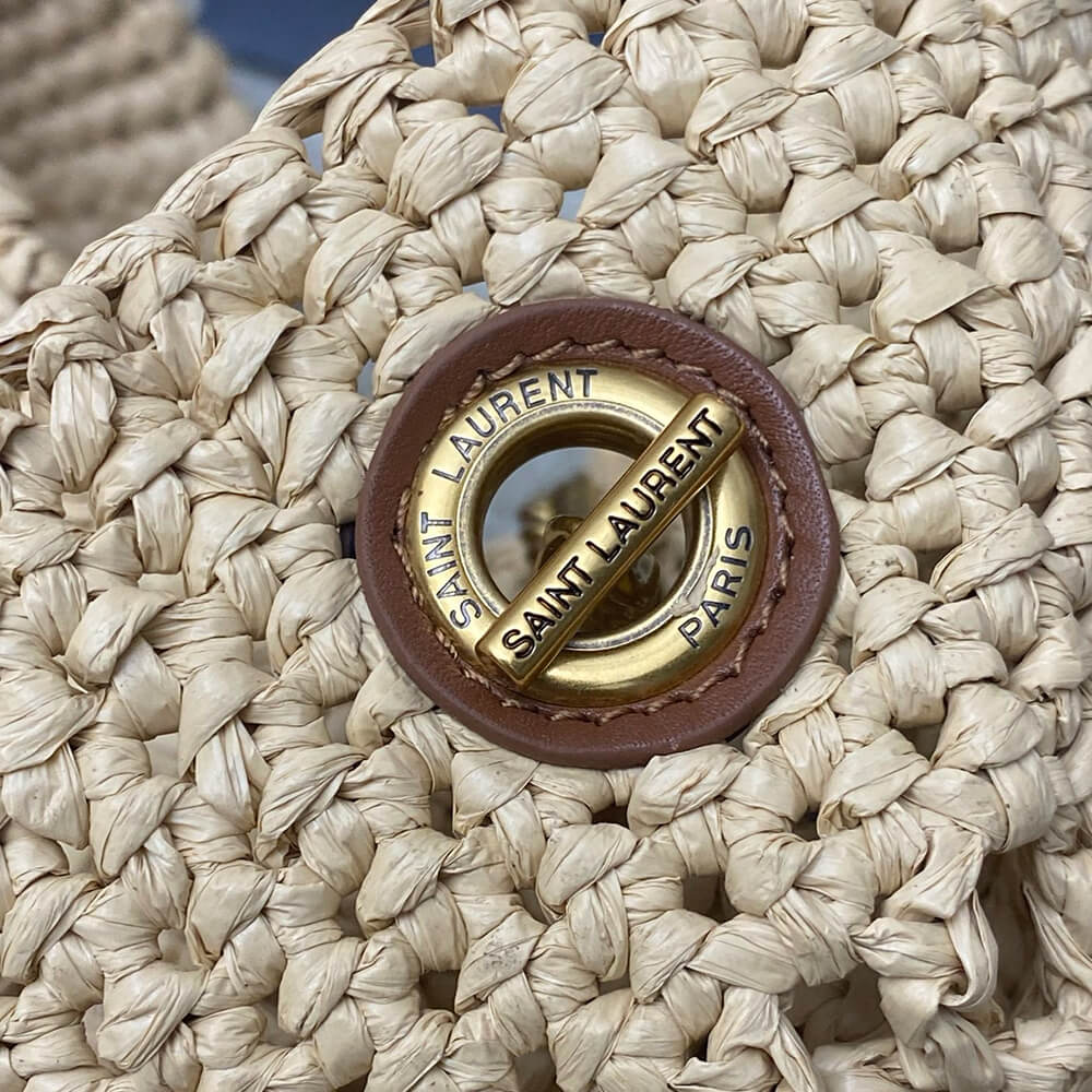 YSL ICARE SHOPPING BAG IN RAFFIA(HIGH-END GRADE)