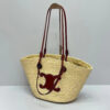 CELINE CLASSIC RAFFIA AND CALFSKIN