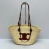 CELINE CLASSIC RAFFIA AND CALFSKIN