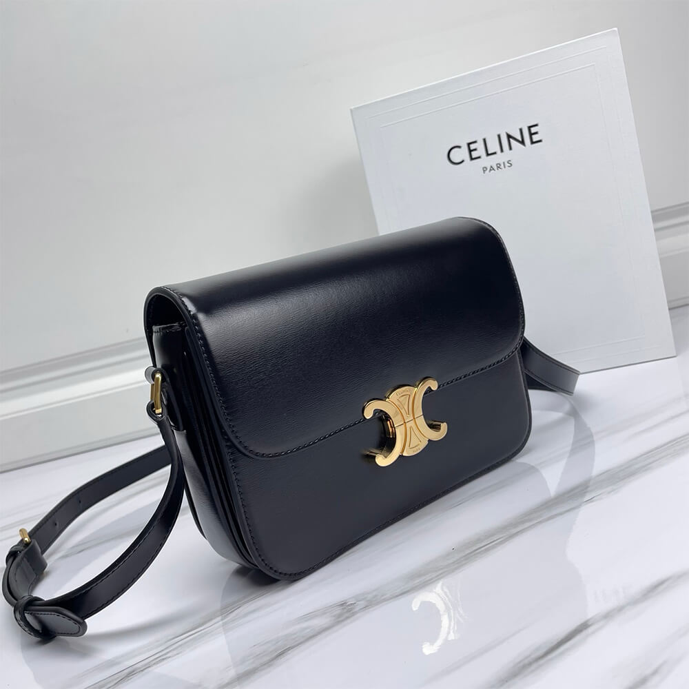 CELINE CLASSIQUE TRIOMPHE BAG IN SHINY CALFSKIN(high-end grade)